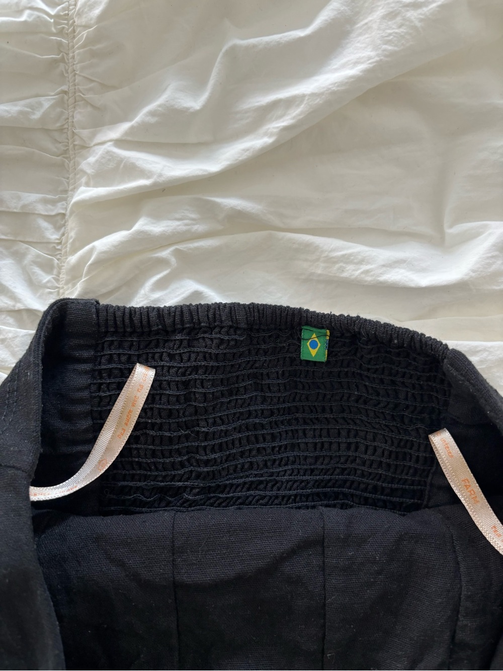 FARM Rio Black Strapless Crop Top - Picture 2 of 2